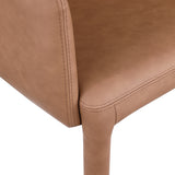 Brown Pelle Faux Leather Dining Chair / Accent Chair from Meridian - Luna Furniture