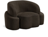 Brown Principessa Boucle Fabric Living Room Chair from Meridian - Luna Furniture