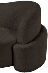 Brown Principessa Boucle Fabric Living Room Chair from Meridian - Luna Furniture