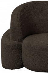 Brown Principessa Boucle Fabric Living Room Chair from Meridian - Luna Furniture