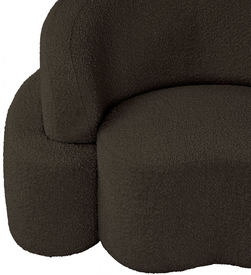 Brown Principessa Boucle Fabric Living Room Chair from Meridian - Luna Furniture