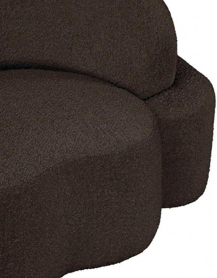 Brown Principessa Boucle Fabric Living Room Chair from Meridian - Luna Furniture