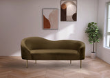 Ritz Brown Velvet Loveseat from Meridian - Luna Furniture