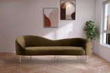 Ritz Brown Velvet Sofa from Meridian - Luna Furniture