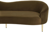 Ritz Brown Velvet Sofa from Meridian - Luna Furniture