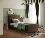 Brown Sloan Velvet Twin Bed from Meridian - Luna Furniture