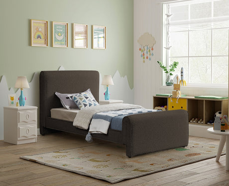 Brown Stylus Boucle Fabric Twin Bed from Meridian - Luna Furniture