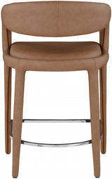 Sylvester Brown Faux Leather Counter Stool from Meridian - Luna Furniture