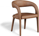 Sylvester Brown Faux Leather Dining Chair from Meridian - Luna Furniture