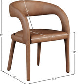 Sylvester Brown Faux Leather Dining Chair from Meridian - Luna Furniture