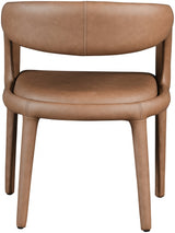 Sylvester Brown Faux Leather Dining Chair from Meridian - Luna Furniture