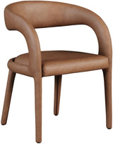 Sylvester Brown Faux Leather Dining Chair from Meridian - Luna Furniture