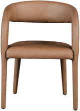 Sylvester Brown Faux Leather Dining Chair from Meridian - Luna Furniture