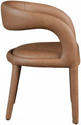 Sylvester Brown Faux Leather Dining Chair from Meridian - Luna Furniture