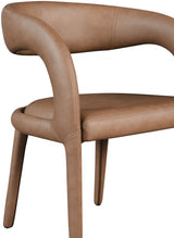 Sylvester Brown Faux Leather Dining Chair from Meridian - Luna Furniture