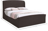 Tess Brown Velvet King Bed from Meridian - Luna Furniture