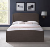 Tess Brown Velvet King Bed from Meridian - Luna Furniture