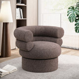 Brown Valentina Linen Textured Fabric Accent Chair from Meridian - Luna Furniture