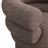 Brown Valentina Linen Textured Fabric Accent Chair from Meridian - Luna Furniture