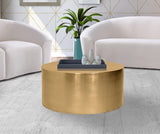 Cylinder Brushed Coffee Table from Meridian - Luna Furniture