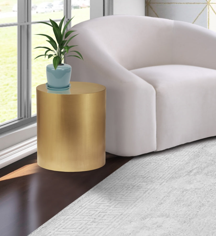 Cylinder Brushed End Table from Meridian - Luna Furniture