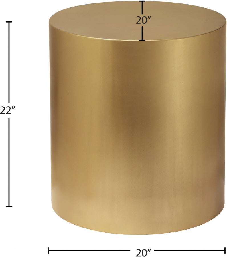 Cylinder Brushed End Table from Meridian - Luna Furniture