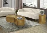 Hexagon Brushed Gold Modular 2-Piece Coffee Table from Meridian - Luna Furniture