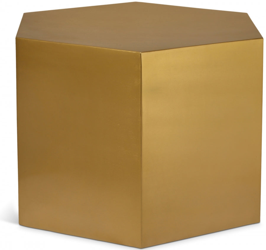 Hexagon Brushed Gold Modular Coffee Table from Meridian - Luna Furniture