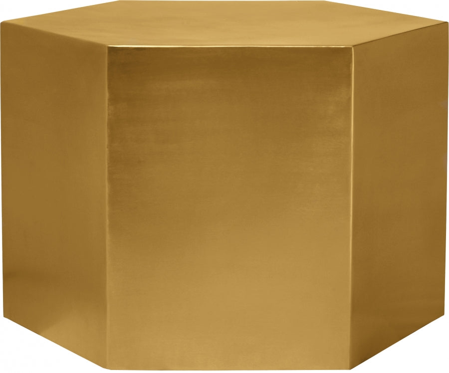 Hexagon Brushed Gold Modular Coffee Table from Meridian - Luna Furniture