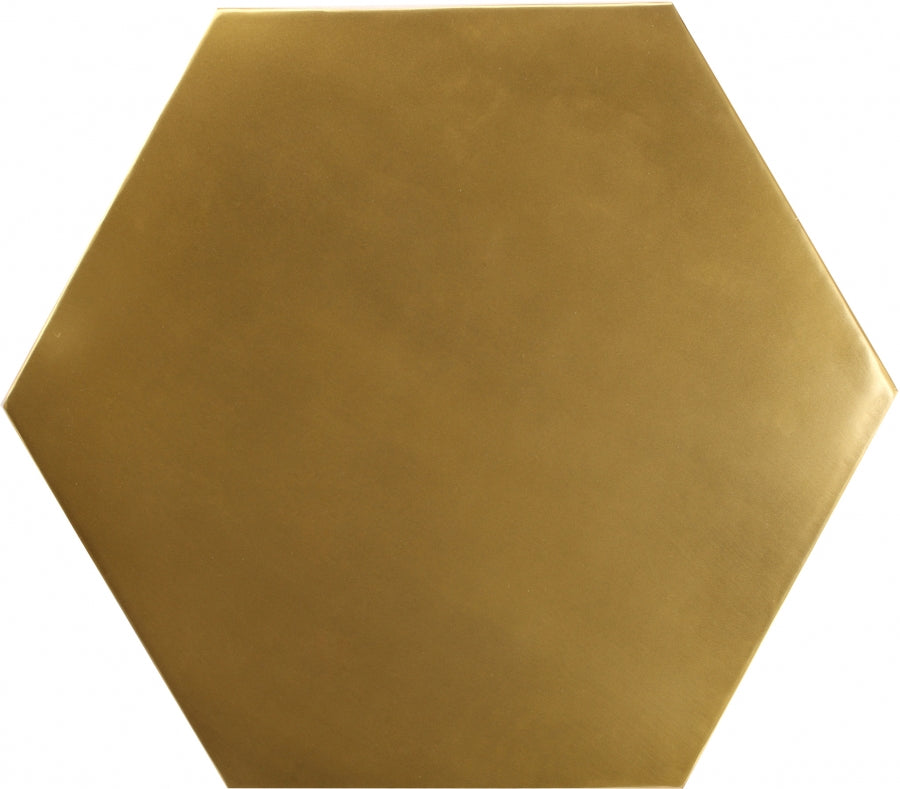 Hexagon Brushed Gold Modular Coffee Table from Meridian - Luna Furniture