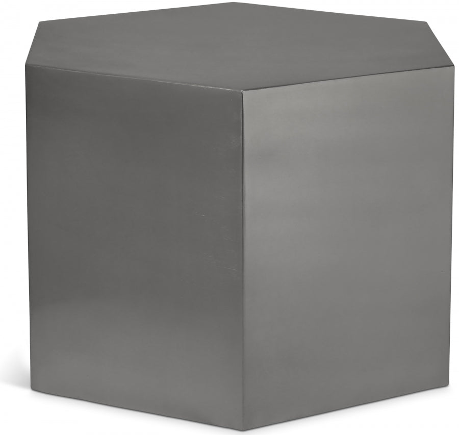 Hexagon Brushed Chrome Modular Coffee Table from Meridian - Luna Furniture