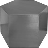 Hexagon Brushed Chrome Modular Coffee Table from Meridian - Luna Furniture