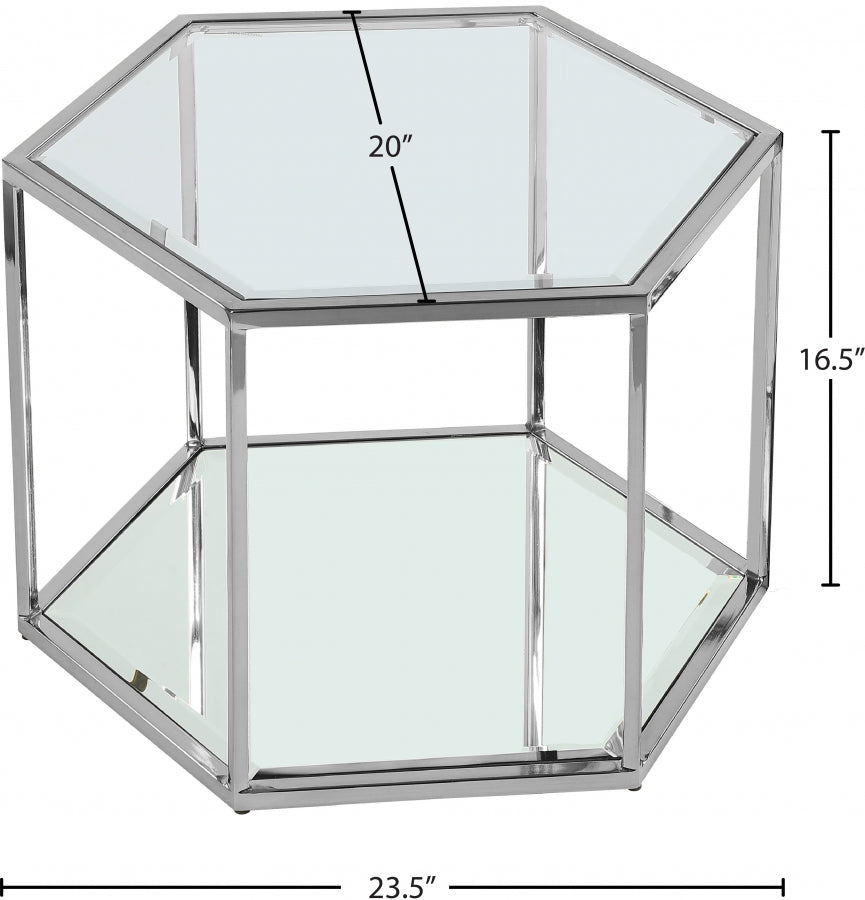 Sei Chrome Coffee Table from Meridian - Luna Furniture