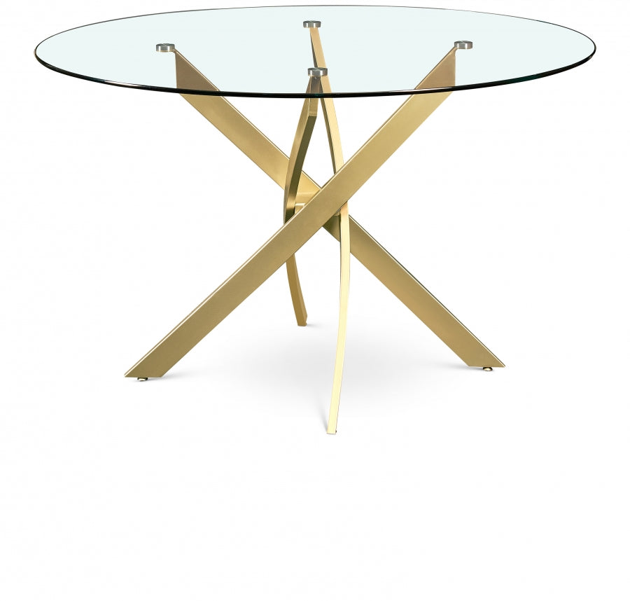 Xander Brushed Round 48" Dining Table from Meridian - Luna Furniture