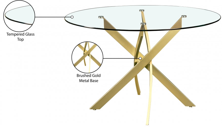 Xander Brushed Round 48" Dining Table from Meridian - Luna Furniture