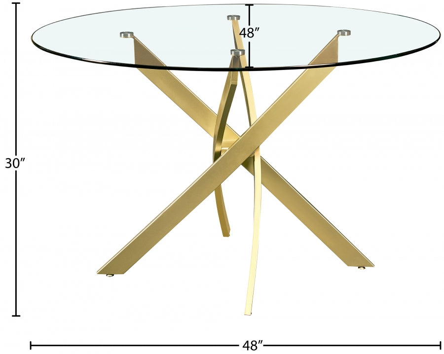 Xander Brushed Round 48" Dining Table from Meridian - Luna Furniture