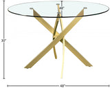 Xander Brushed Round 48" Dining Table from Meridian - Luna Furniture