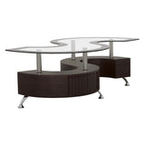 Buckley Cappuccino 3-Piece Coffee Table/Stools Set from Coaster - Luna Furniture