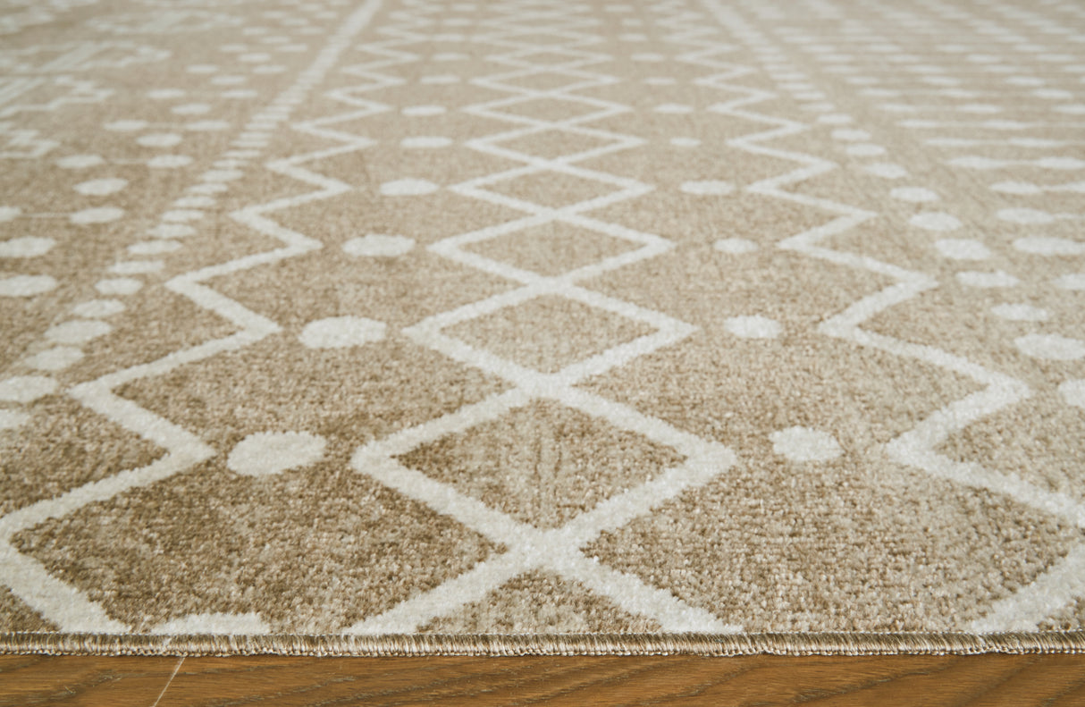 Bunchly Tan/Brown/Cream Medium Rug from Ashley - Luna Furniture