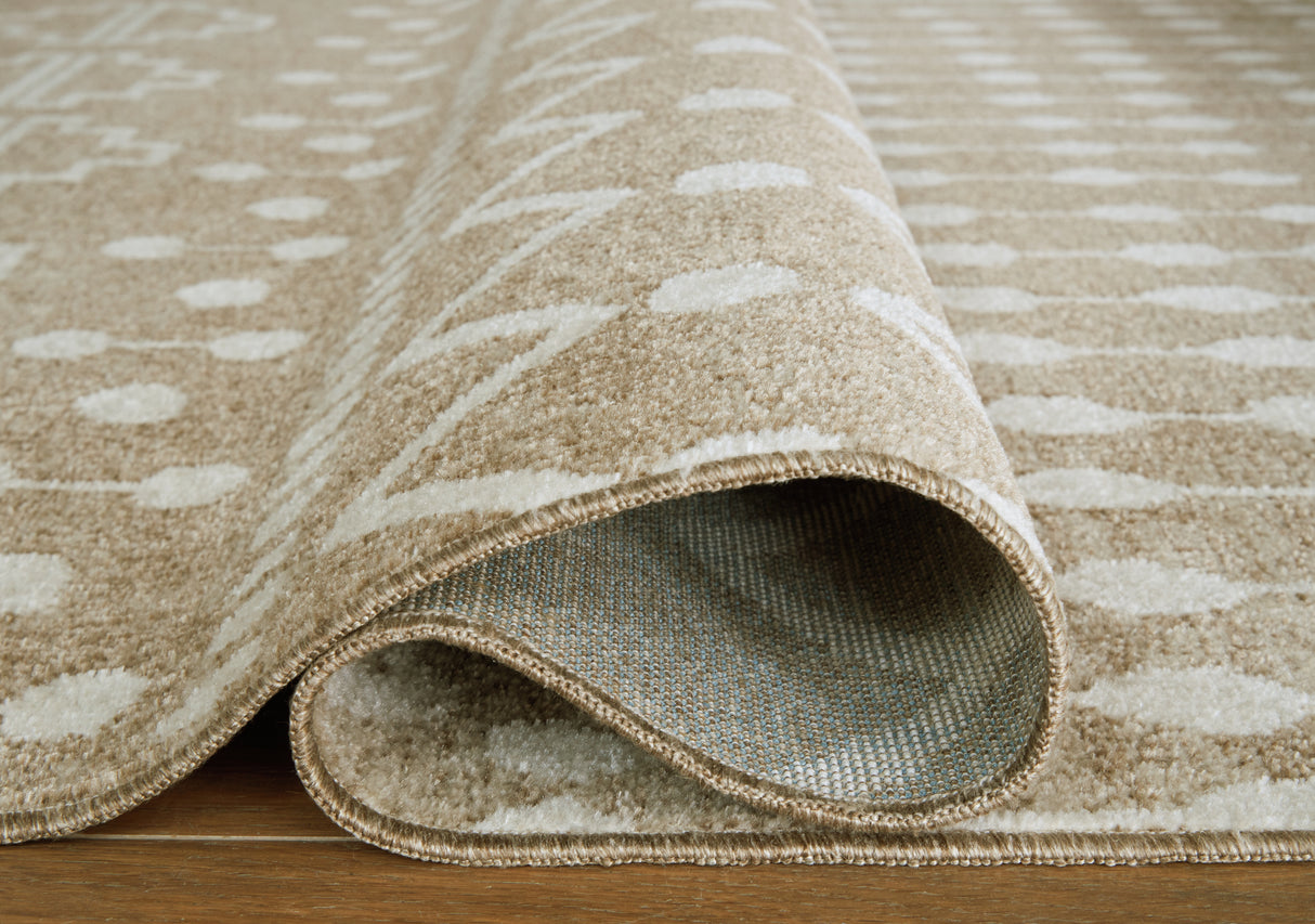 Bunchly Tan/Brown/Cream Medium Rug from Ashley - Luna Furniture