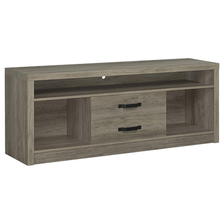 Burke 2-drawer TV Console Grey Driftwood - 701024 - Luna Furniture