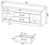 Burke 2-drawer TV Console Grey Driftwood - 701024 - Luna Furniture