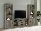 Burke 3-piece Entertainment Center Grey Driftwood from Coaster - Luna Furniture