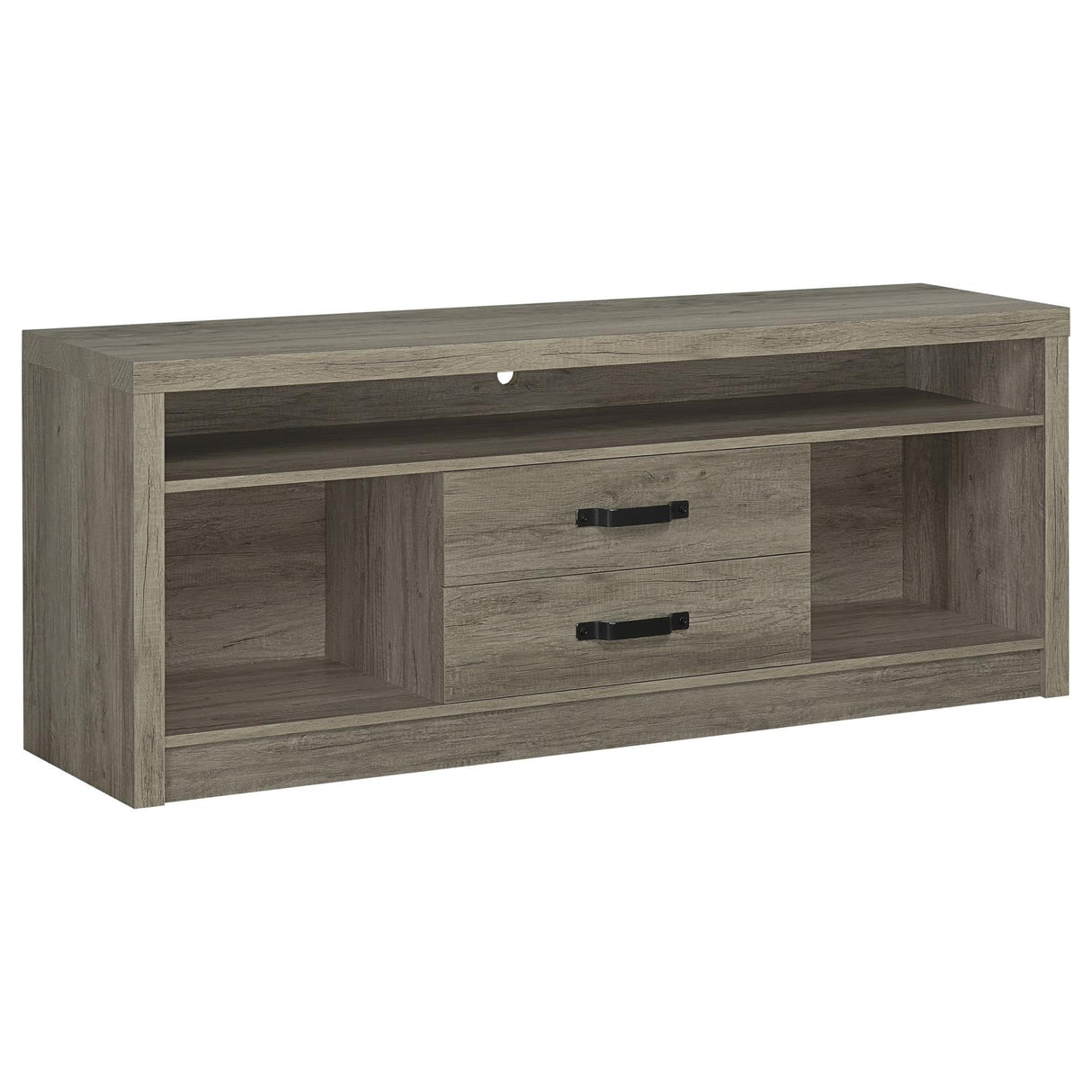 Burke 3-piece Entertainment Center Grey Driftwood from Coaster - Luna Furniture