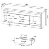 Burke 3-piece Entertainment Center Grey Driftwood from Coaster - Luna Furniture