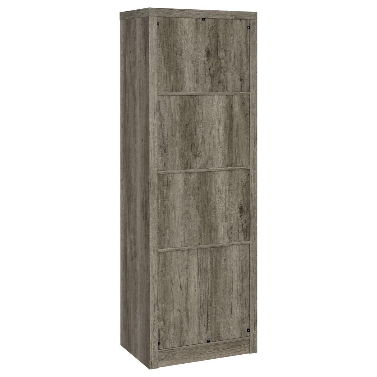 Burke Gray Driftwood 3-Shelf Media Tower With Storage Cabinet from Coaster - Luna Furniture