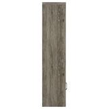 Burke Gray Driftwood 3-Shelf Media Tower With Storage Cabinet from Coaster - Luna Furniture