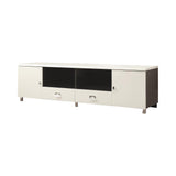 Burkett 2-drawer TV Console White and Grey - 700910 - Luna Furniture