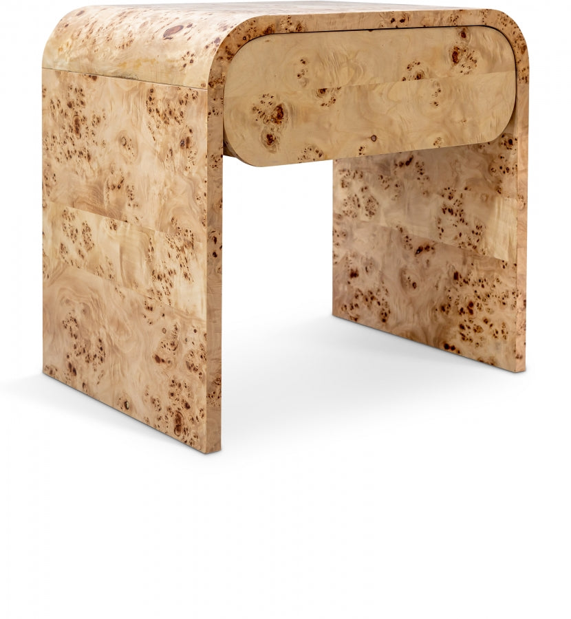 Cresthill Burl Nightstand from Meridian - Luna Furniture