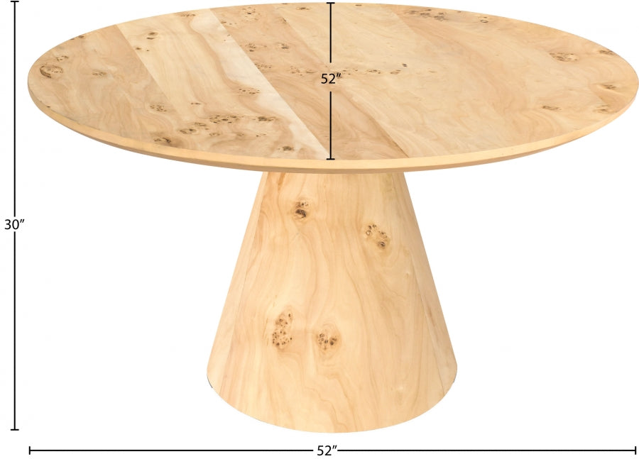 Linette Burl Dining Table from Meridian - Luna Furniture